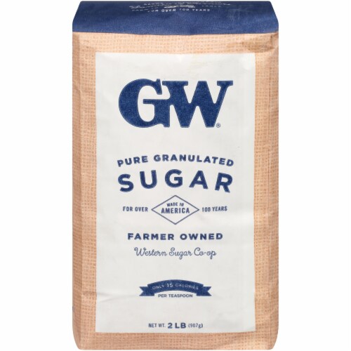 GW Extra Fine Granulated Pure Sugar Perspective: front