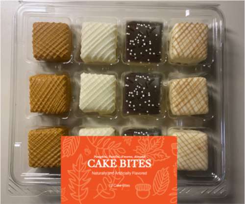 The Swiss Colony Cake Bites Perspective: front