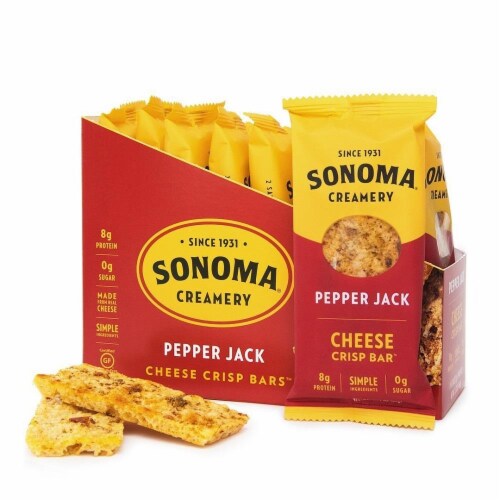 Sonoma Creamery Pepper Jack Crisp Bars Perspective: front