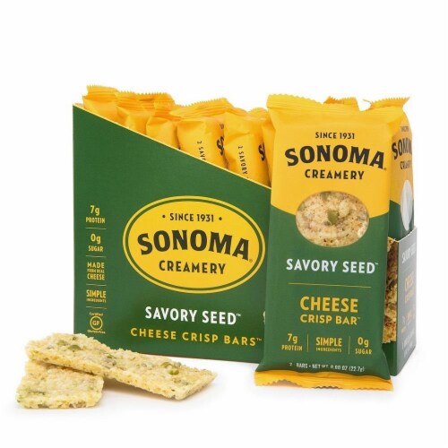 Sonoma Creamery Savory Seed Cheese Crisp Bars Perspective: front