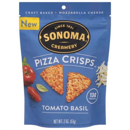 Sonoma Creamery® Tomato Basil Pizza Crisps™ Crackers Perspective: front