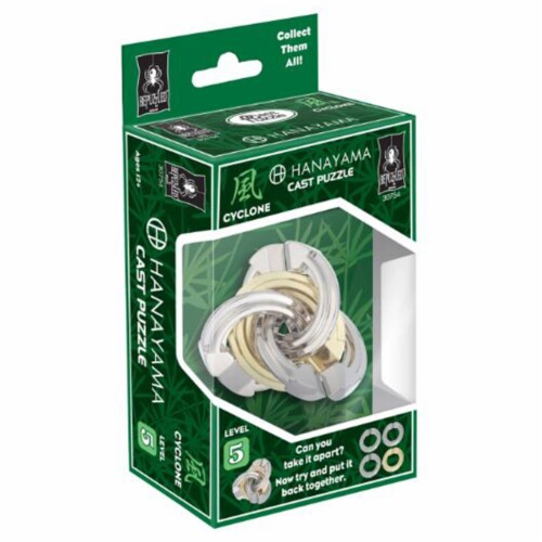 Hanayama Level 5 Cyclone Cast Brain Teaser Puzzle Perspective: front