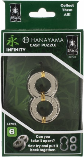 University Games Hanayama Level 6 Infinity Cast Puzzle Perspective: front