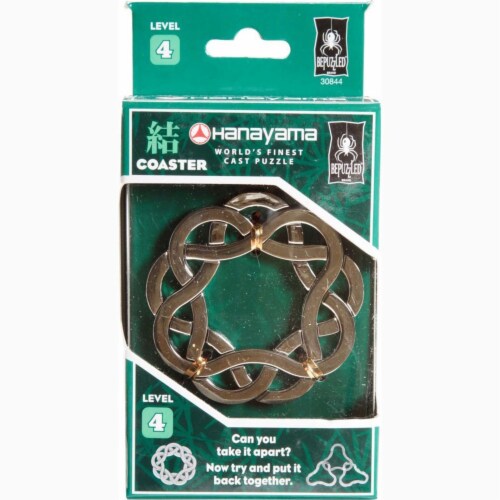University Games Level 4 Hanayama Coaster Cast Puzzle Perspective: front