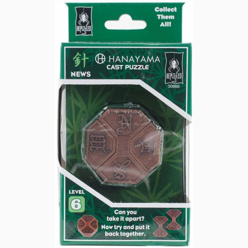 University Games Hanayama Level 6 News Cast Puzzle Perspective: front