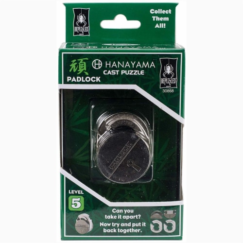 University Games Hanayama Level 5 Padlock Cast Puzzle Perspective: front