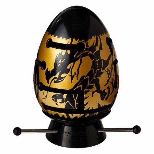 BePuzzled Smart Egg Labyrinth Puzzle - Black Dragon Perspective: front