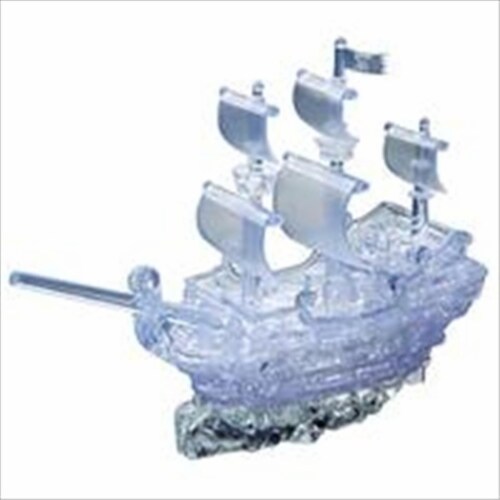 BePuzzled 3D Pirate Ship Crystal Puzzle Perspective: front