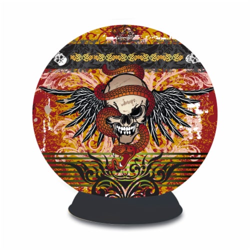 BePuzzled Lifestyle 3D Sphere Skull Tattoo Puzzle Perspective: front