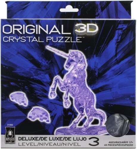 BePuzzled 3D Unicorn Crystal Puzzle Perspective: front