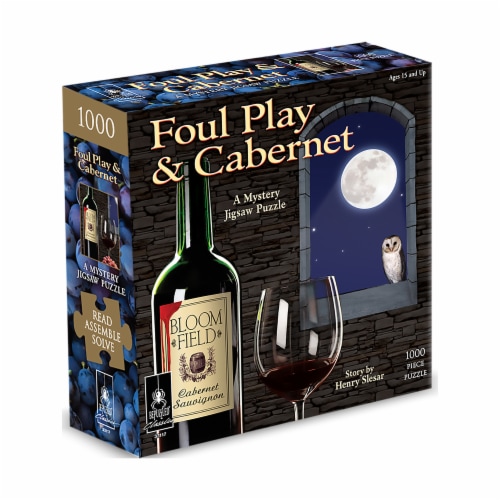 University Games Foul Play & Cabernet Mystery Jigsaw Puzzle Perspective: front