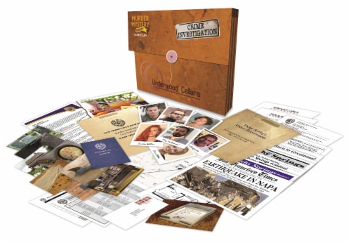 Unversity Games Murder Mystery Party Case Underwood Cellars Files Perspective: front