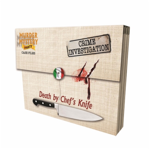 University Games Death by Chef's Knife Murder Mystery Party Case File Perspective: front