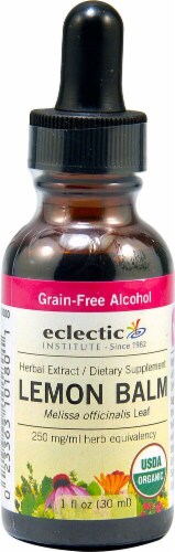 Eclectic Institute Lemon Balm Herbal Extract Perspective: front