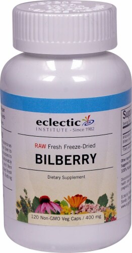 Eclectic Institute Bilberry Veg Caps 400 mg Perspective: front