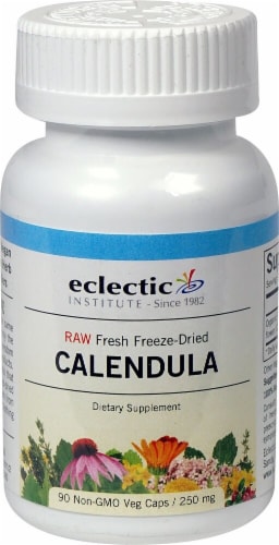 Eclectic Institute Calendula Veg Caps 250 mg Perspective: front