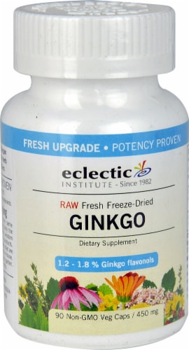 Eclectic Institute Ginkgo Veg Caps 450 mg Perspective: front