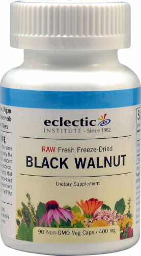 Eclectic Institute Black Walnut Veg Caps 400 mg Perspective: front