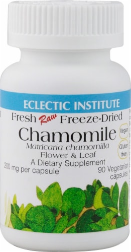 Eclectic Institute Chamomile Vegetarian Capsules 200 mg Perspective: front