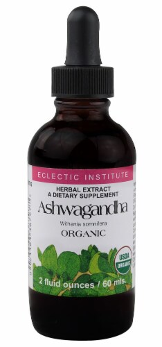 Eclectic Institute  Organic Ashwagandha Herbal Extract Perspective: front
