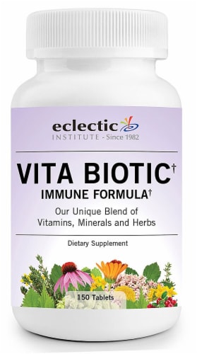 Eclectic Institute Vita Biotic Immune Formula Tablets Perspective: front