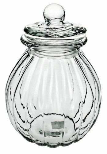Amici Small Onion Jar with Glass Lid - Clear Perspective: front