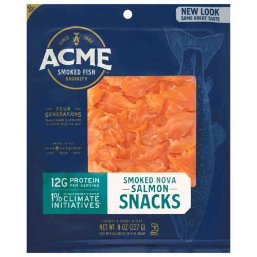 Acme Smoked Fish Nova Smoked Salmon Snacks Perspective: front