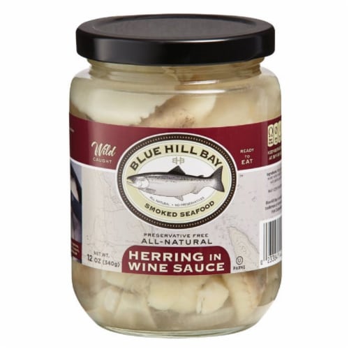Blue Hill Bay All-Natural Herring in Wine Sauce Perspective: front