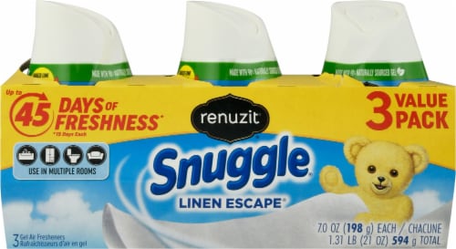 Renuzit® Snuggle® Linen Escape Scent Air Freshener Gel Perspective: front