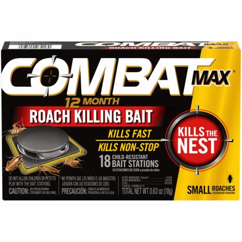 Combat Max® 12-Month Child Resistent Small Roach Killing Bait, 18 ct - Gerbes  Super Markets