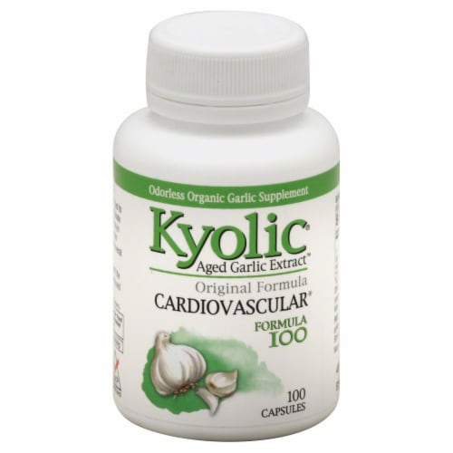 Kyolic Garlic Cardiovascular Formula Capsules Perspective: front