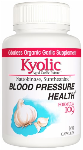 Kyolic Blood Pressure Health Formula 109 Aged Garlic Extract Perspective: front