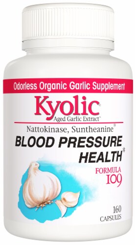 Kyolic Blood Pressure Health Formula 109 Aged Garlic Extract Perspective: front