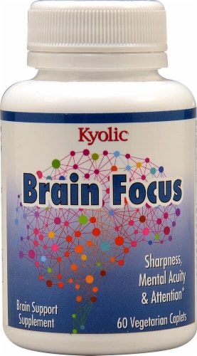 Kyolic Brain Focus Vegetarian Caplets Perspective: front