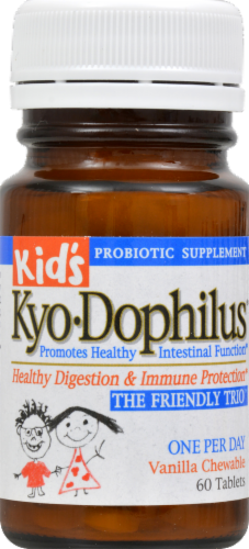 Kyol Kids Kyo Dophilus Vanilla Chewable Tablets Perspective: front