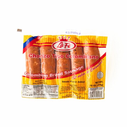 La Fe® Colombian Brand Sausage Perspective: front