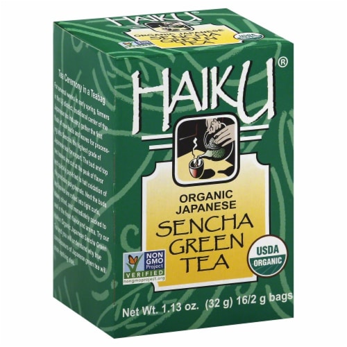 Haiku Organic Japanese Sencha Green Tea Bags Perspective: front
