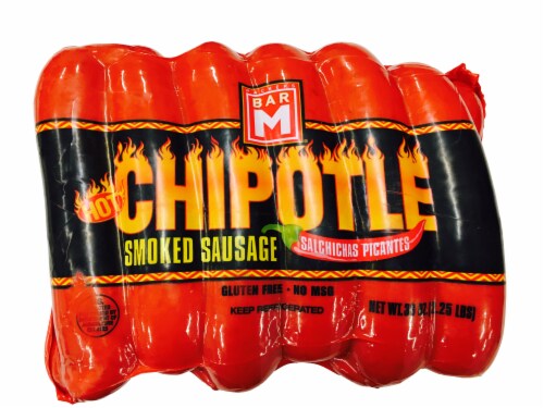 Bar M® Hot Chipotle Smoked Sausage Links Perspective: front