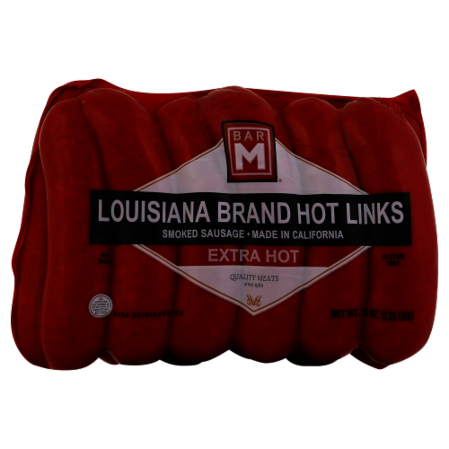 Bar M® Louisiana Brand Extra Hot Links Perspective: front