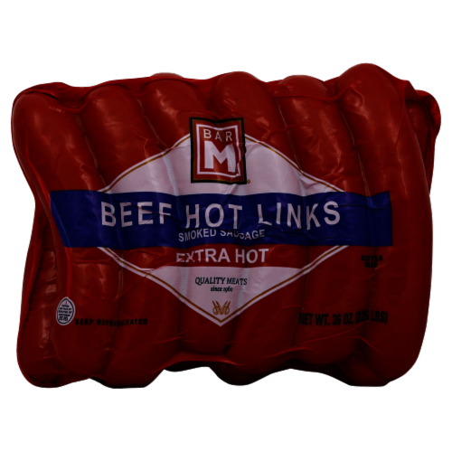 Bar M® Beef Extra Hot Links Perspective: front