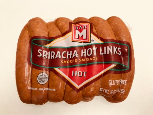 Bar M® Sriracha Hot Links Smoked Sausage Perspective: front