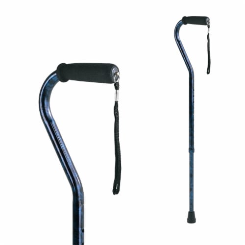 DESIGNER OFFSET CANE - BLUE Perspective: front