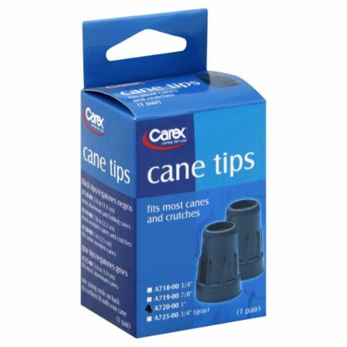 Carex 1" Black Cane Tips Perspective: front