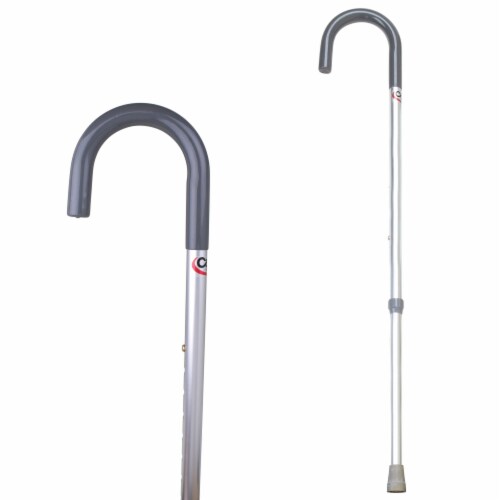 Compass Health Brands Womens Round Handle Cane - Silver Perspective: front
