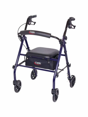 Carex Steel Rollator Walker with Seat and Wheels Perspective: front