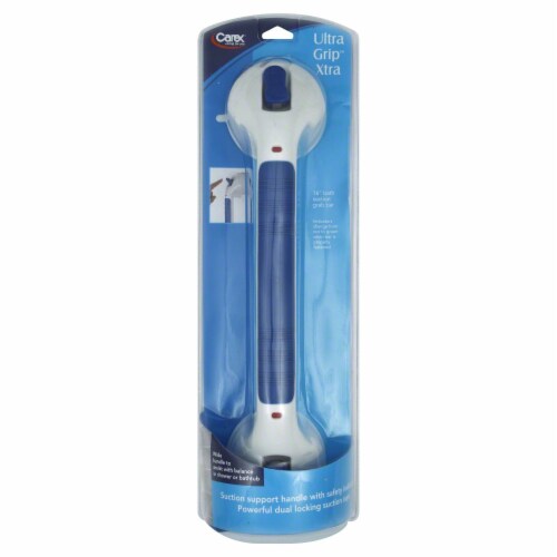 Carex® White Ultra Grip™ Xtra Bath Grab Bar Perspective: front