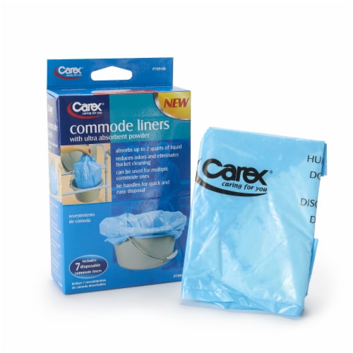 Carex® Commode Liners with Ultra Absorbent Powder Perspective: front
