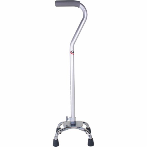 Compass Health Brands Small Base Offset Quad Cane Perspective: front