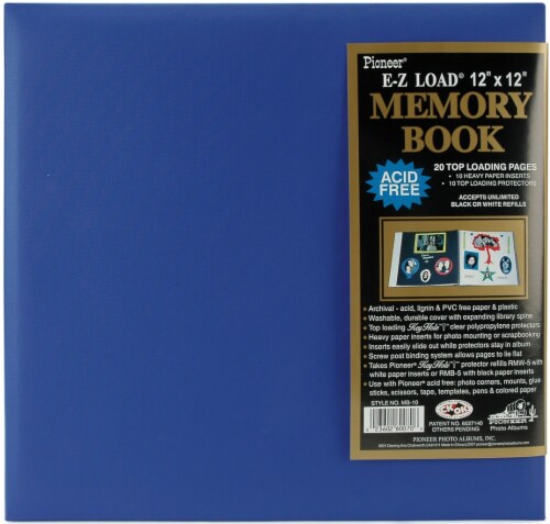 Pioneer Pastel Leatherette Post Bound Album 12 X12 -Sea Blue Perspective: front