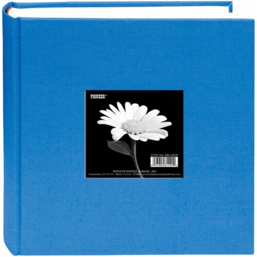Pioneer Cloth Photo Album W/Frame 9 X9 -Sky Blue Perspective: front